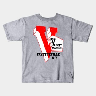Victory Market Former Fayetteville NY Grocery Store Logo Kids T-Shirt